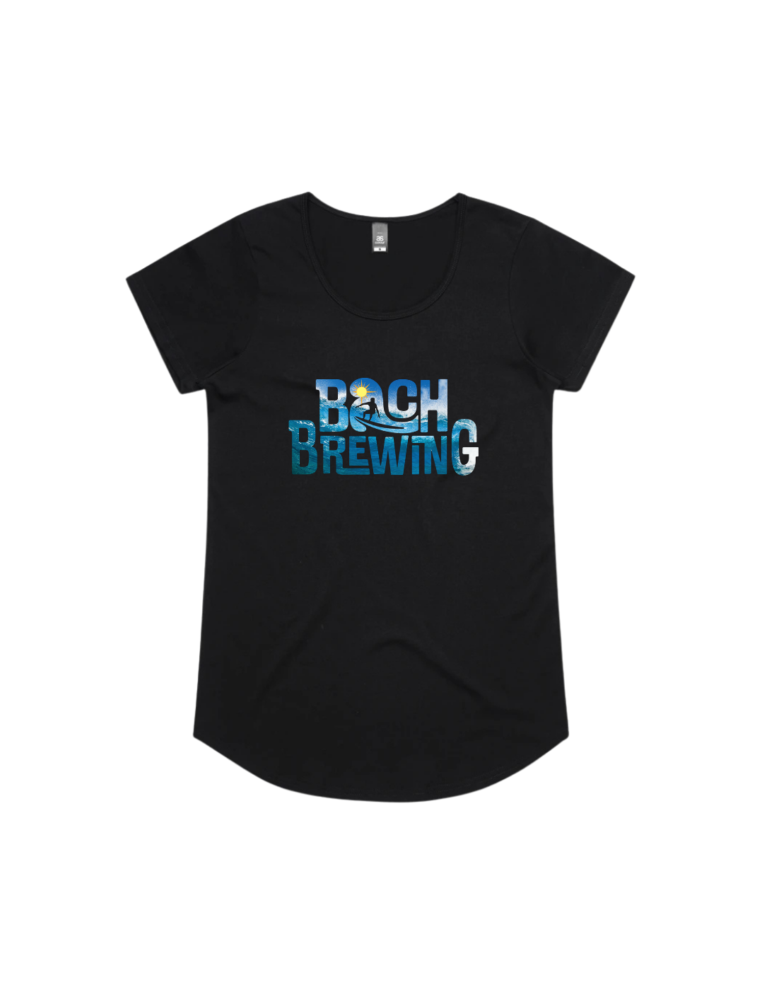 Bach Brewing Womens Short Sleeve T-shirt - Wave (front graphic)