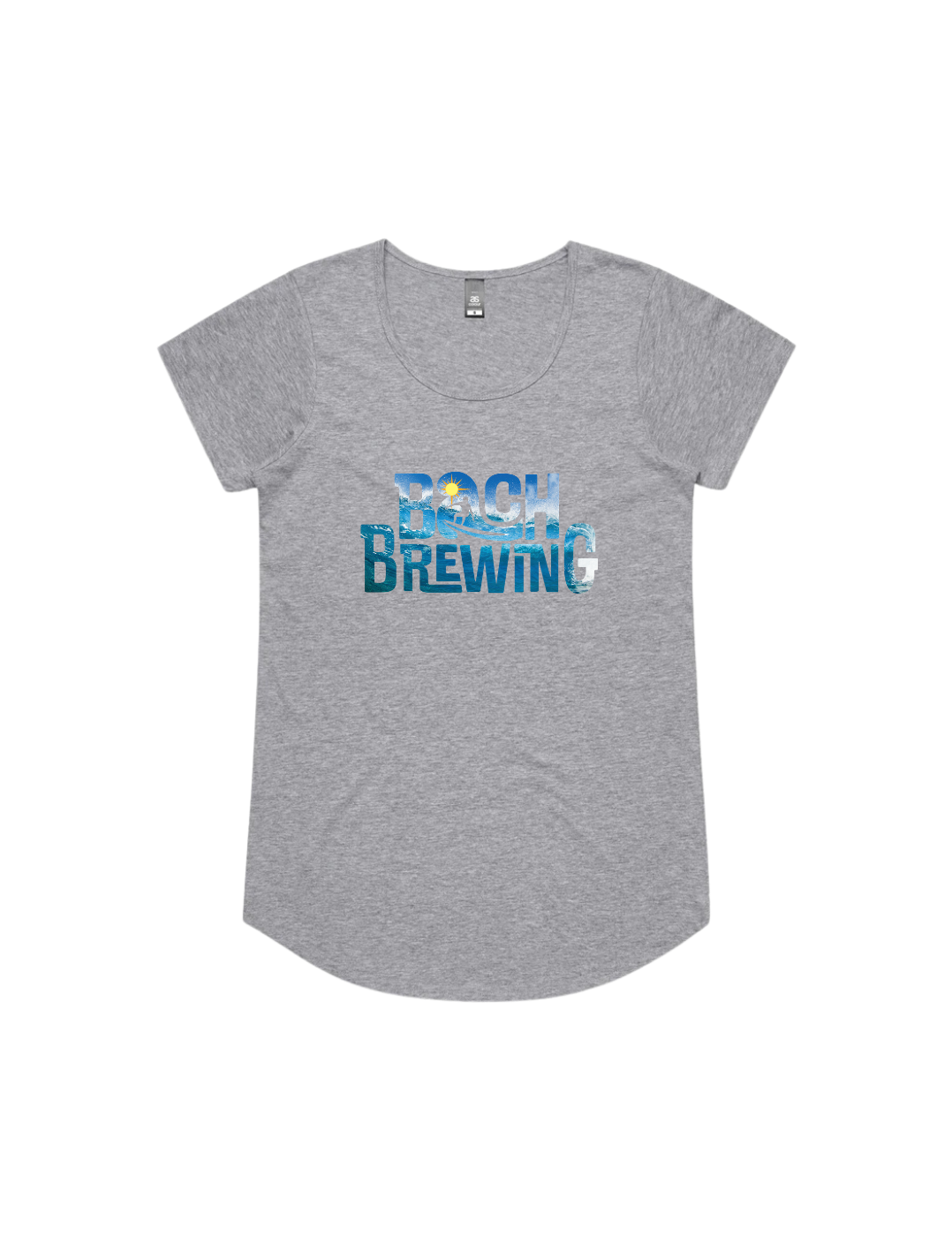 Bach Brewing Womens Short Sleeve T-shirt - Wave (front graphic)