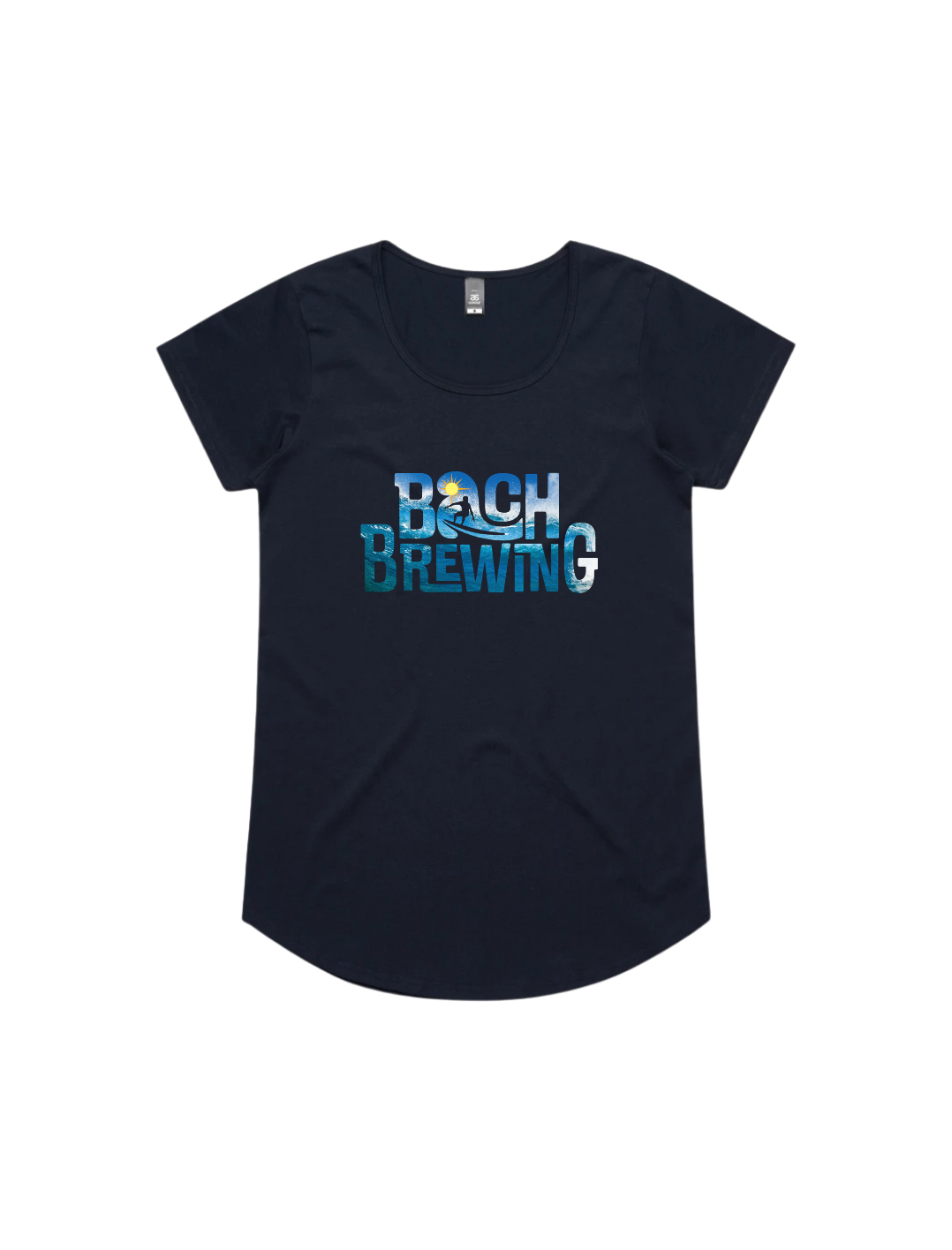Bach Brewing Womens Short Sleeve T-shirt - Wave (front graphic)