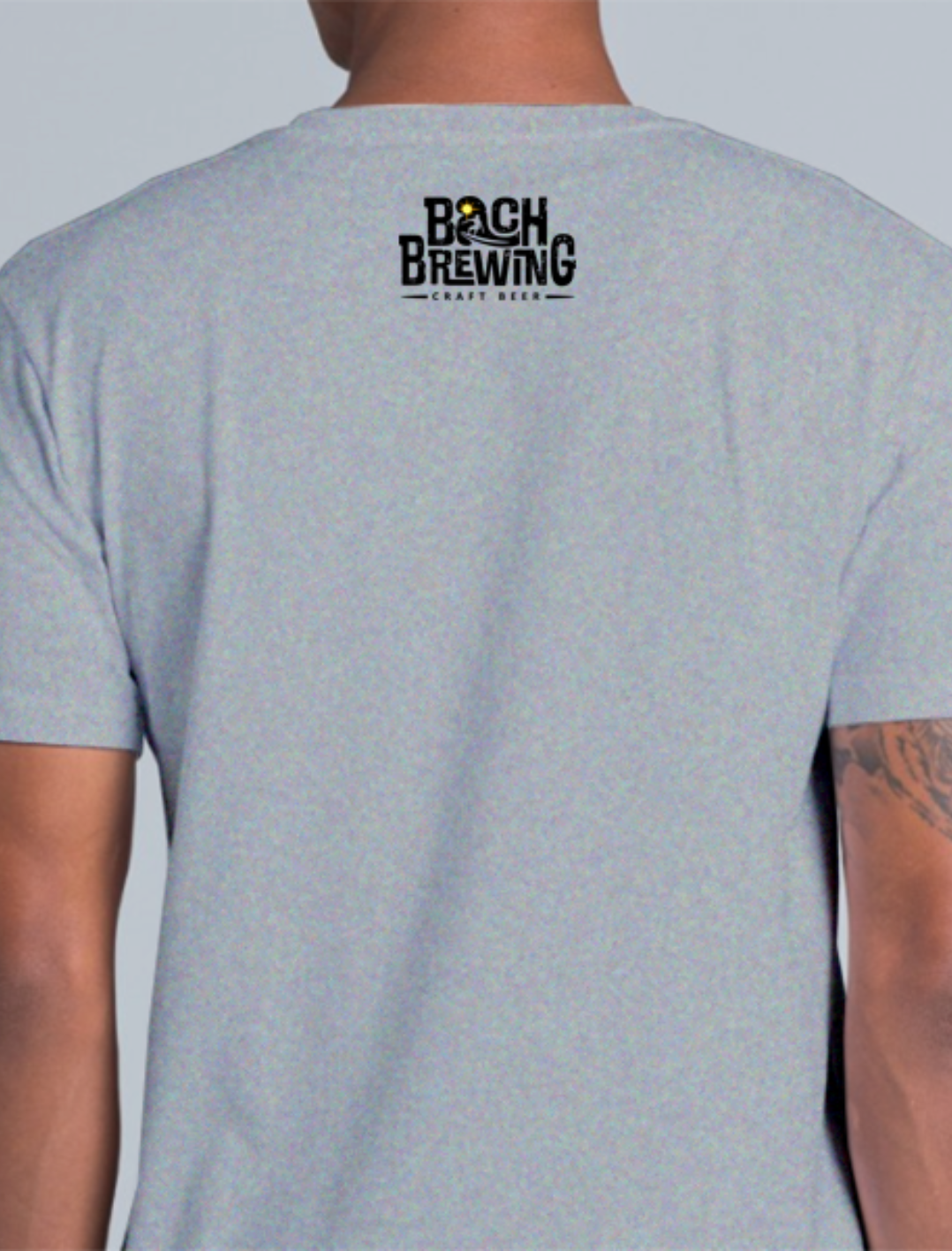 Bach Brewing Mens T-shirt - All Day non alcoholic IPA (front graphic)