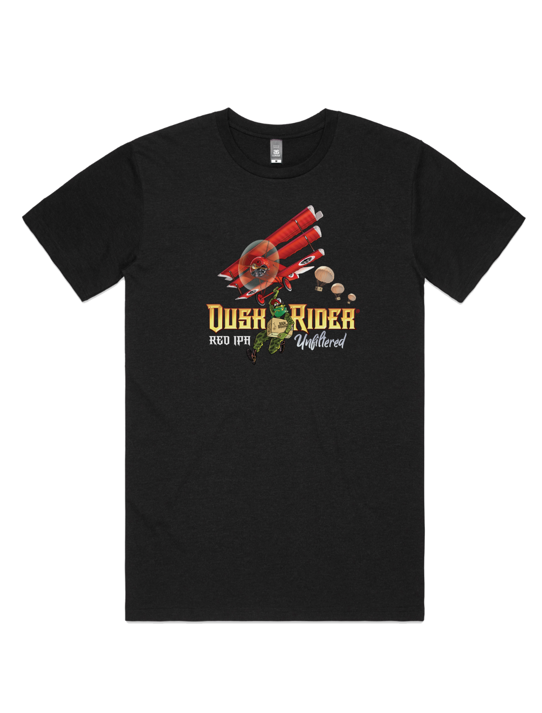 Bach Brewing Mens T-shirt - Duskrider (front graphic)