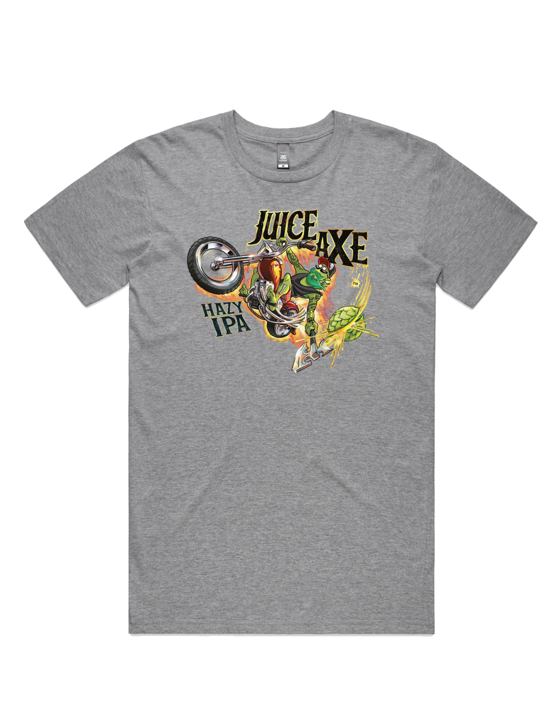Bach Brewing Mens T-shirt - Juice Axe (front graphic)
